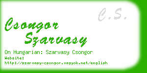 csongor szarvasy business card